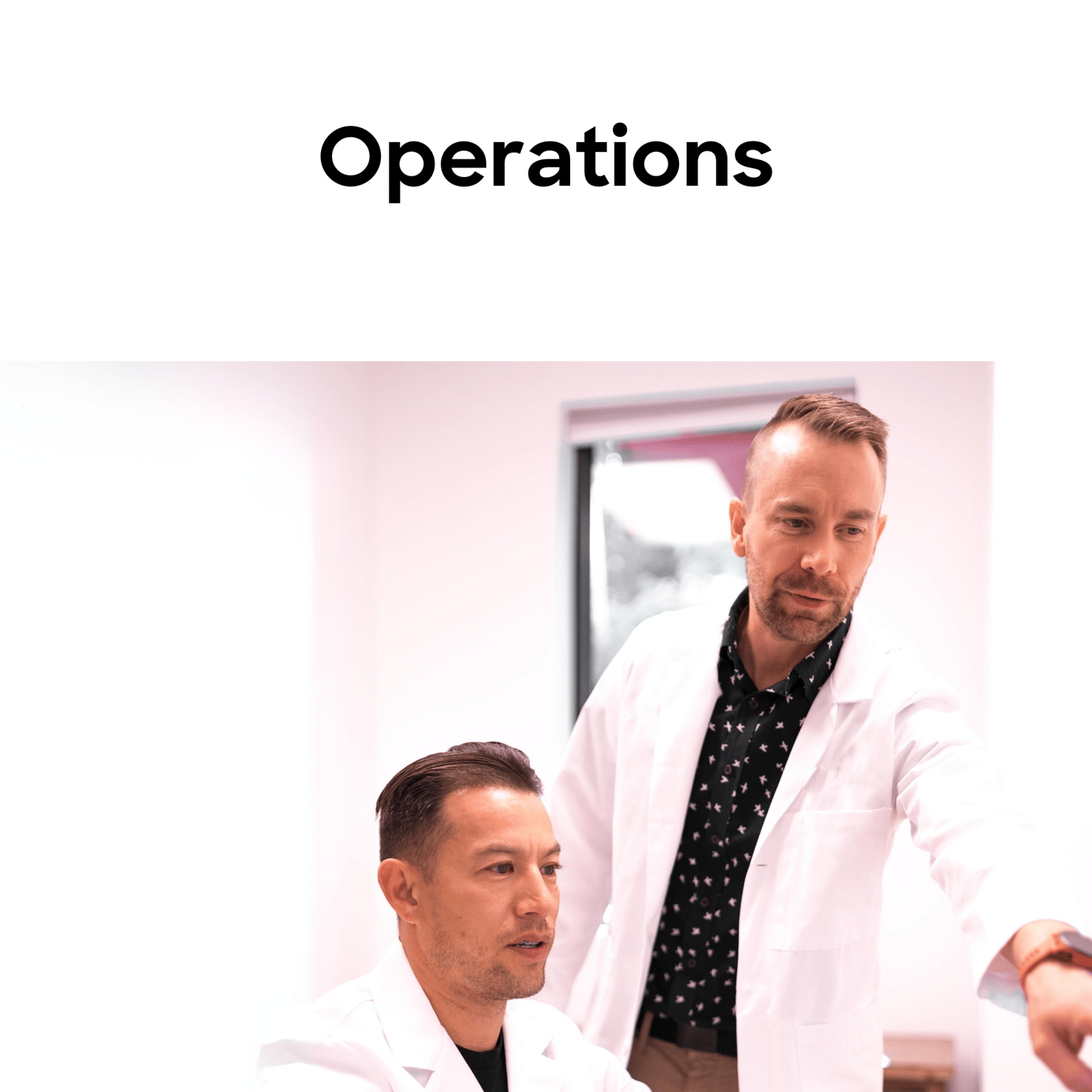Operations- two dentists looking at a computer